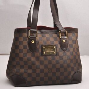 preowned authenticated Louis Vuitton Damier Hampsted Tote Bag